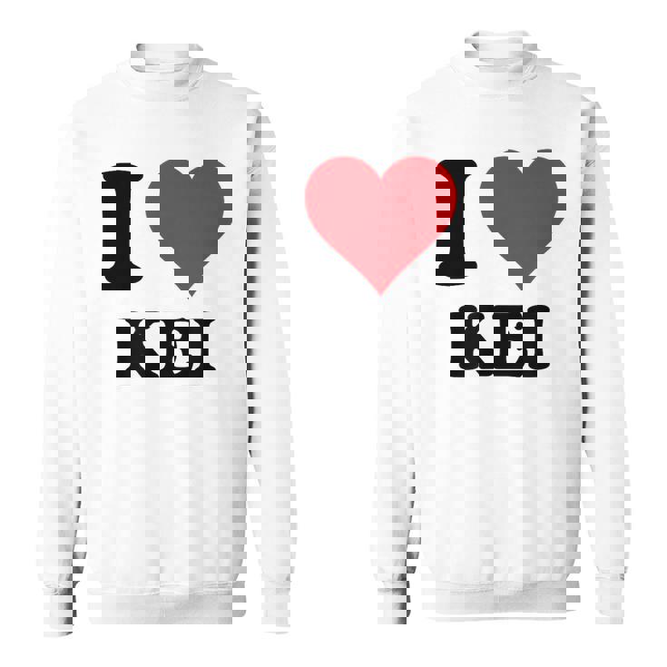 I Heart Keiファーストネーム I Love パーソナライズ スウェットシャツ
