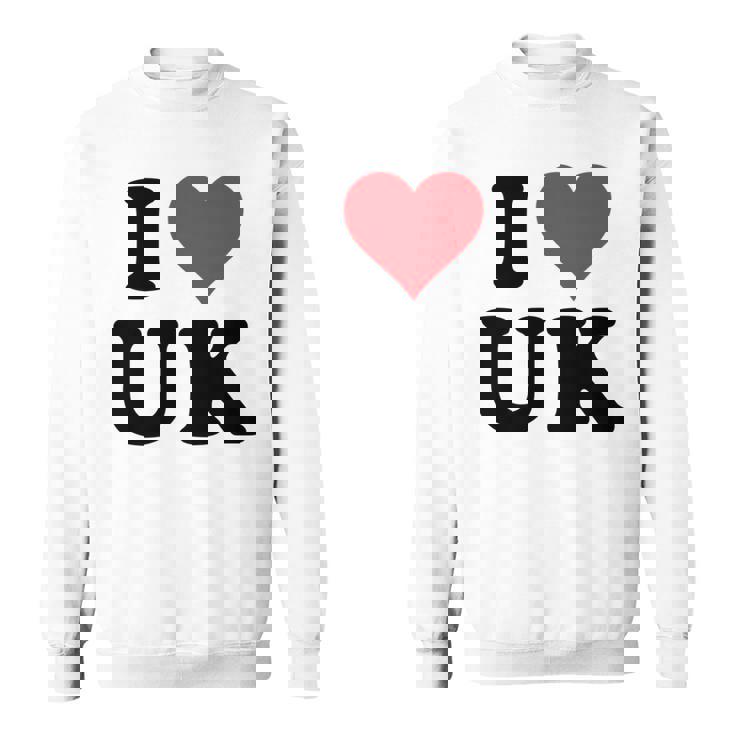 I Heart Uk Initials I Love UK First And Last Name U K 長袖tシャツ スウェットシャツ