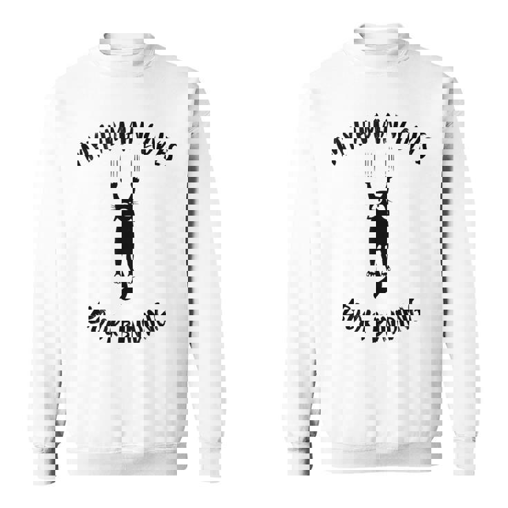 My Human Loves Book Binding Cat Parent Hobby Lover Tank Top Sweatshirt Unisex