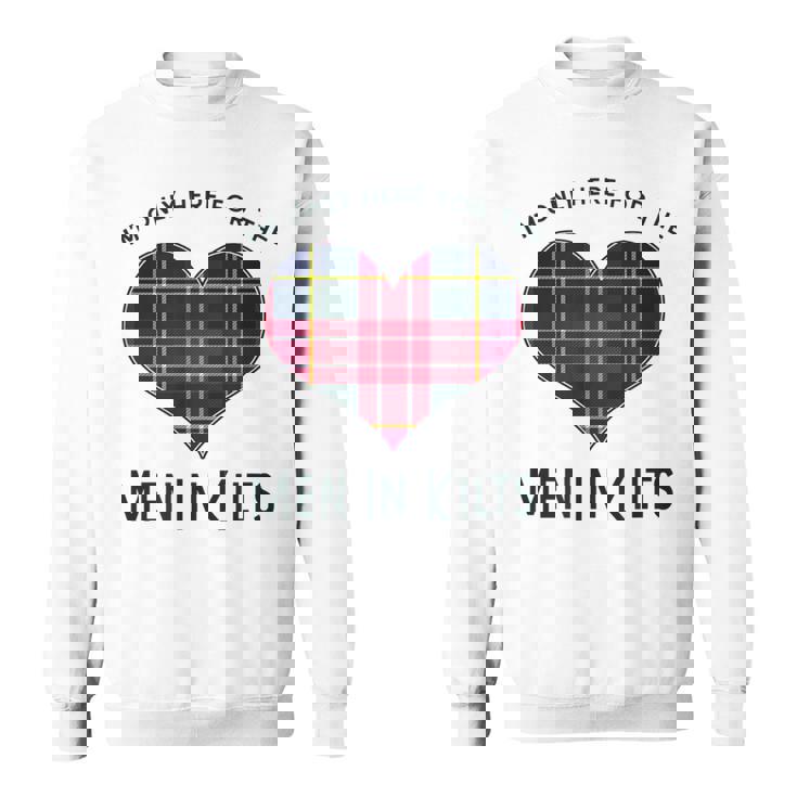 I'm Only Here For The In Kilts タータンチェック ハート スウェットシャツ