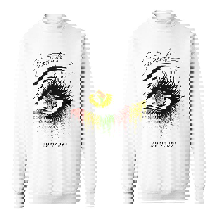 Junenth まつげ アフリカの目 美しい スウェットシャツ