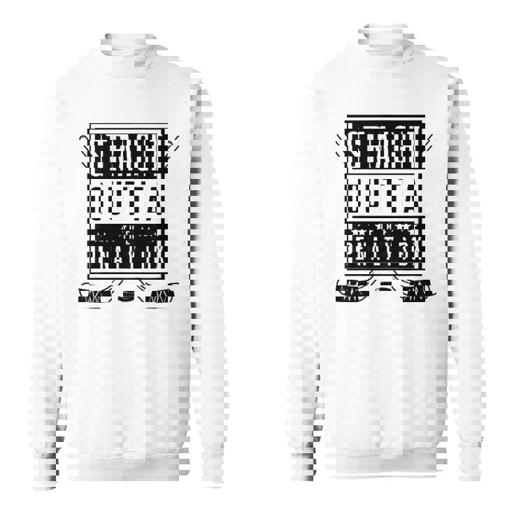 Kids Ice Hockey Player Straight Outta The Penalty Box Kids Sweatshirt Unisex