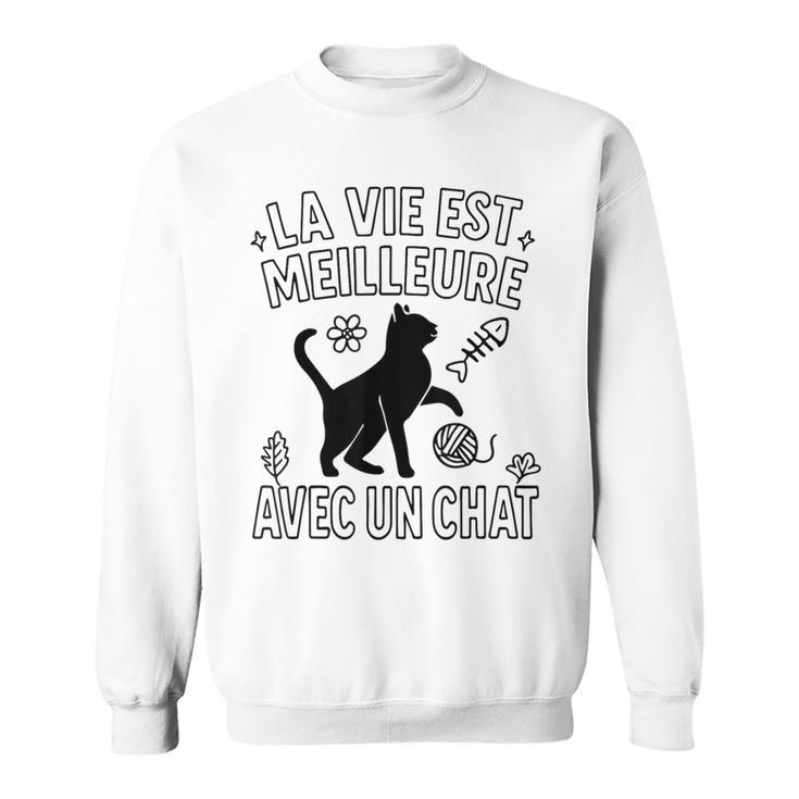 Laie Est Meilleure Avec Un Chat Ideé Chats Sweater e