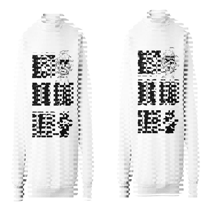 Maltese Papà Papà Miglior Cane Papà Mai Uomini Felpa