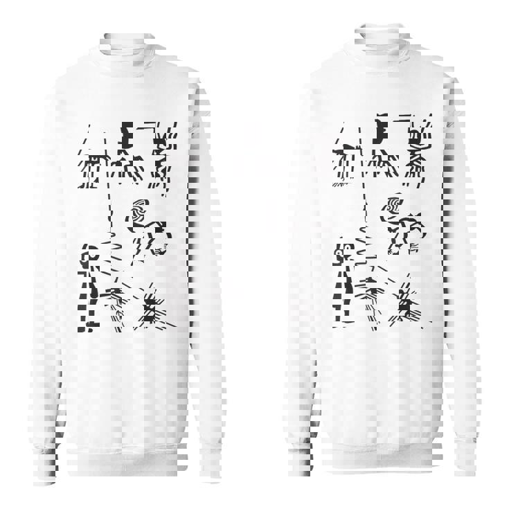 Nazca Lines 古代ufoエイリアン地球外生命アートtシャツ スウェットシャツ