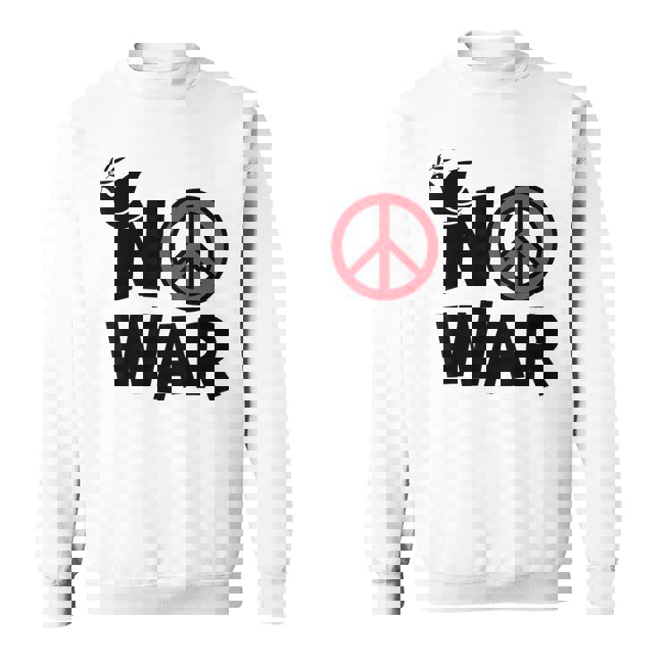 No War 反戦 平和の鳩 スウェットシャツ