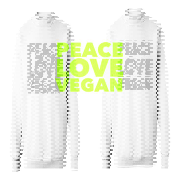 Peace Loveegan クール ベジタリアンとビーガン スウェットシャツ