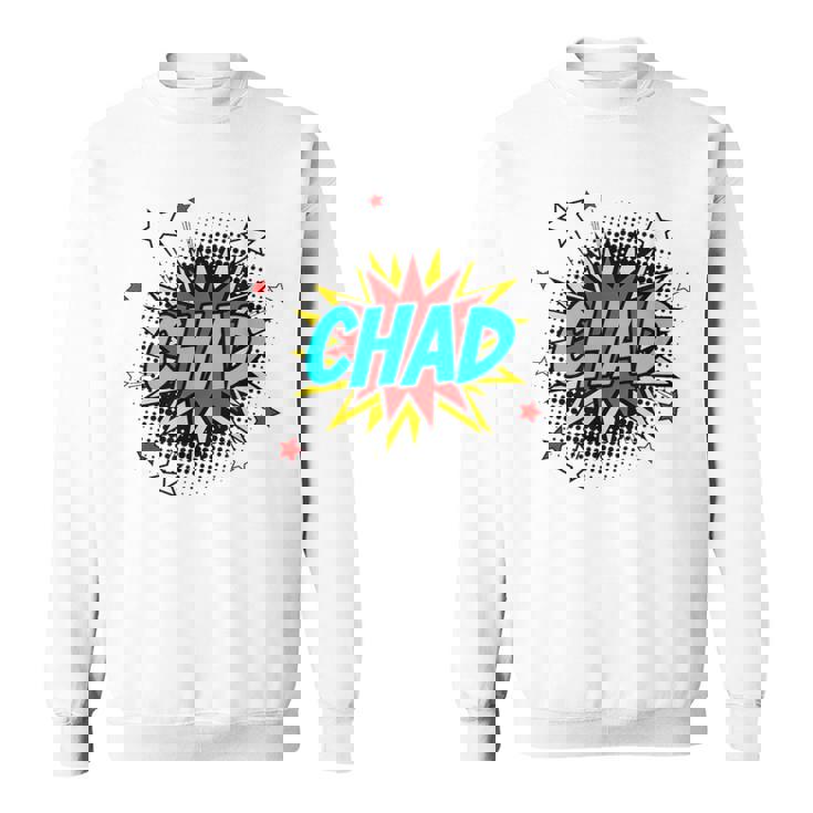 Personalized Name Comic Pop Art Superhero Chad Sweatshirt Unisex