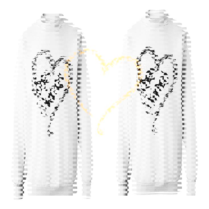 Unity Day Orange Leopard Heart Be Kind Sweatshirt Unisex