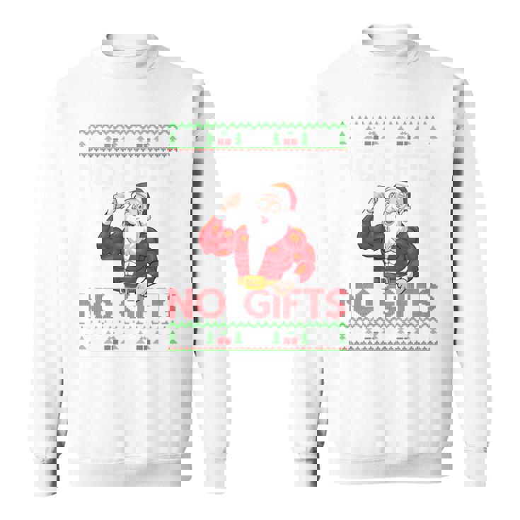 Weightlifting Workout Gym Santa Christmas Ugly Sweater Xmas Tri-Blend Sweatshirt