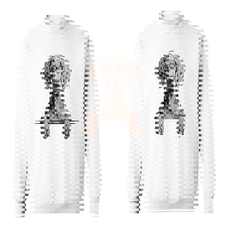 Weimaraner 面白い 覗き見ポケット 子犬 犬好き スウェットシャツ