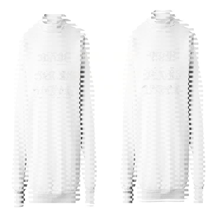 「今月の目標 知らない猫について行かない」面白い 筆文字 ユーモア満点 背面に文字入りデザイン おもしろプリント スウェットシャツ