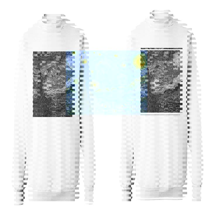 【バックプリント・背中側】ゴッホ／星月夜【世界の名画】高精細画質 フィンセント・ファン・ゴッホ 美術館アート スウェットシャツ