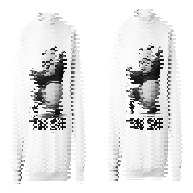 おもしろパンダ 動物 太極拳 格闘技 陰陽バランス スウェットシャツ