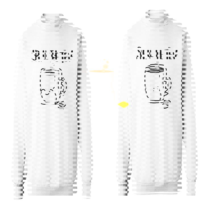 お茶をこぼす 友情 お茶好きの人 かわいい かわいい 湯呑み パーティー スウェットシャツ