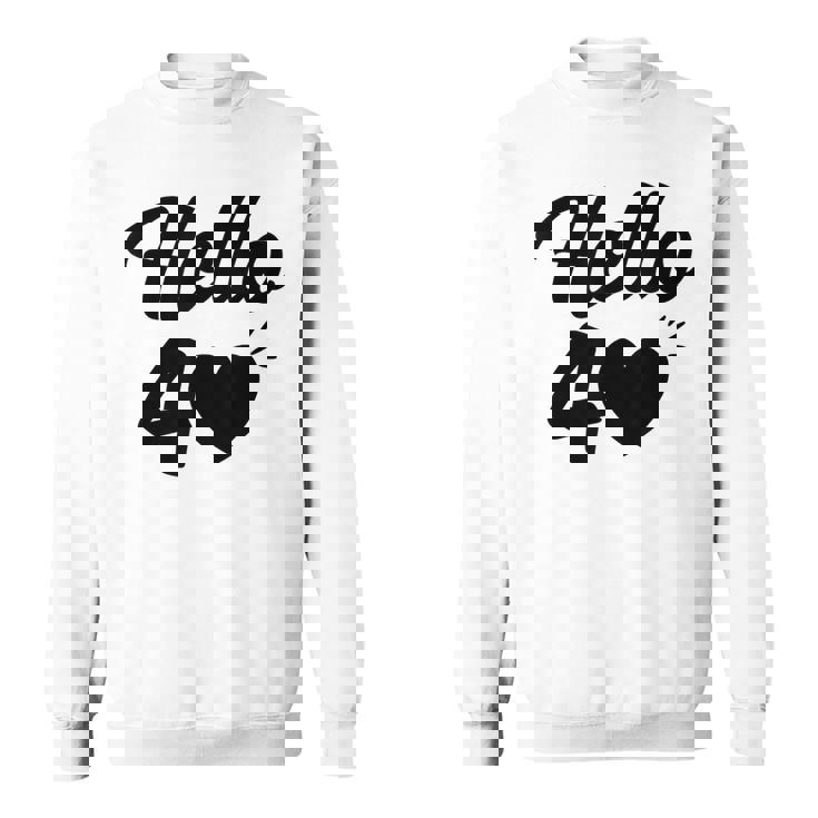 こんにちは40歳 40歳 40歳 誕生日 四十歳 母 スウェットシャツ