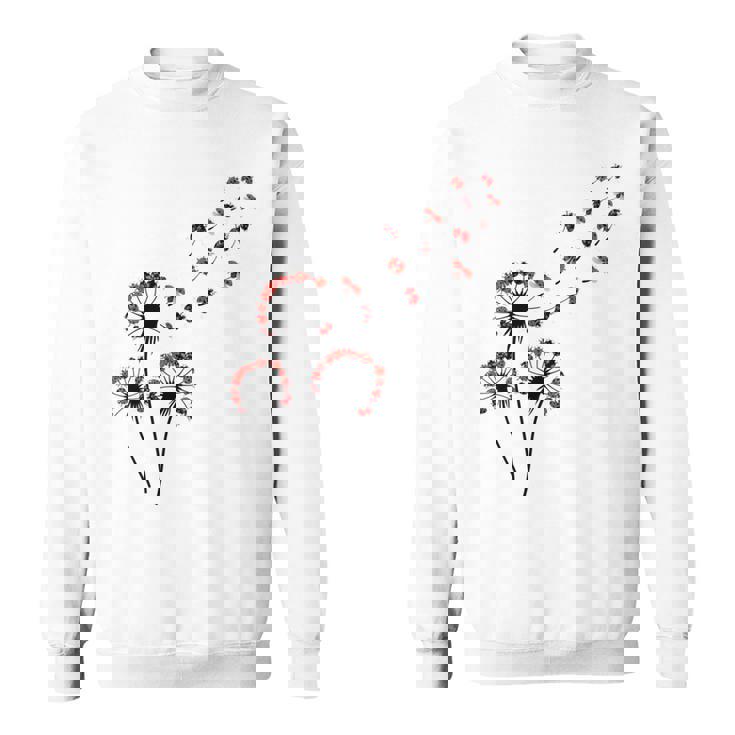 てんとう虫愛好家のためのフラワータンポポてんとう虫シャツ スウェットシャツ