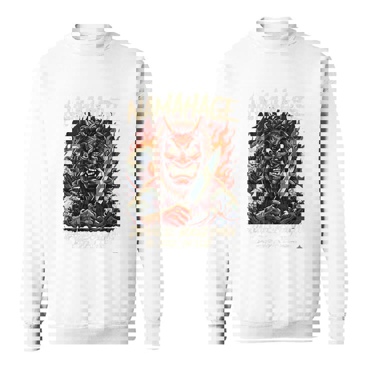 なまはげ 日本のブギーマン 、民話 妖怪 鬼 デーモン 波のアート スウェットシャツ