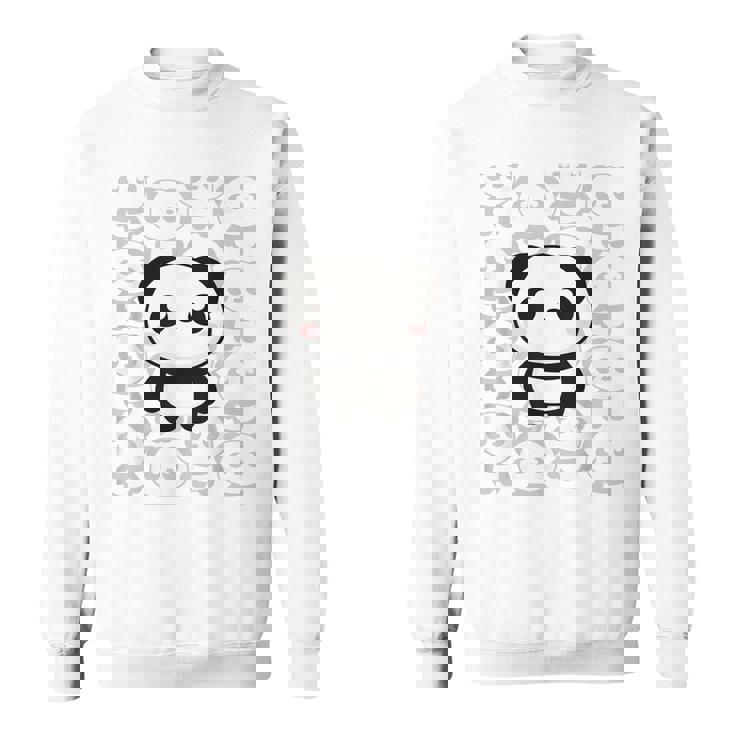 やさしく目立つパンダ ほっこり癒しのパンダイラスト スウェットシャツ