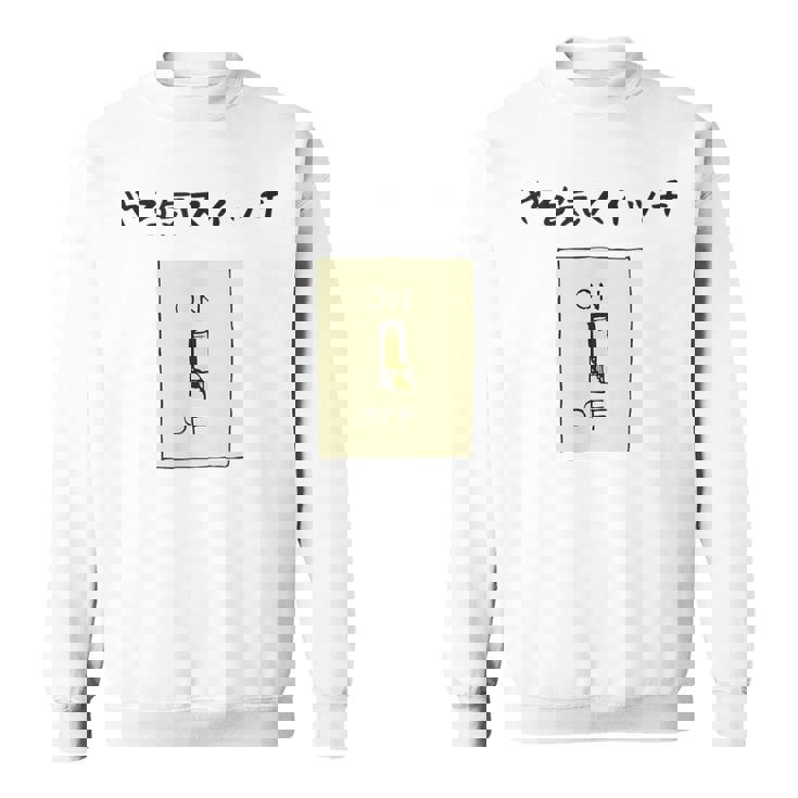 やる気スイッチ Off やる気スイッチ故障中 スイッチ おもしろ 前プリント スウェットシャツ