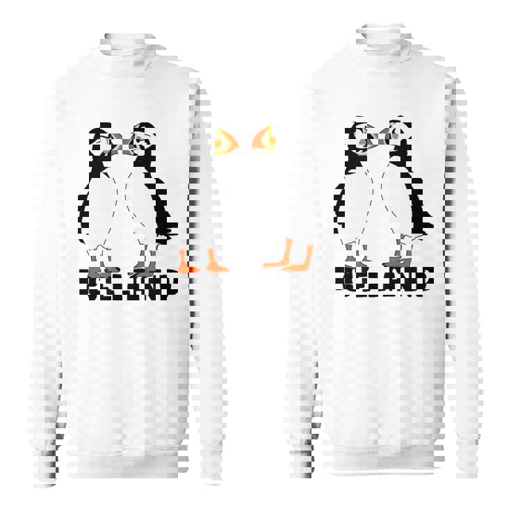 アイスランドのキュートなパフィン2個 スウェットシャツ