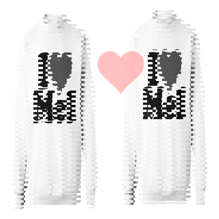 アイ・ラブ・ハート・メル・メルビン・メラニー・メリンダ・メリッサ・メロディ スウェットシャツ