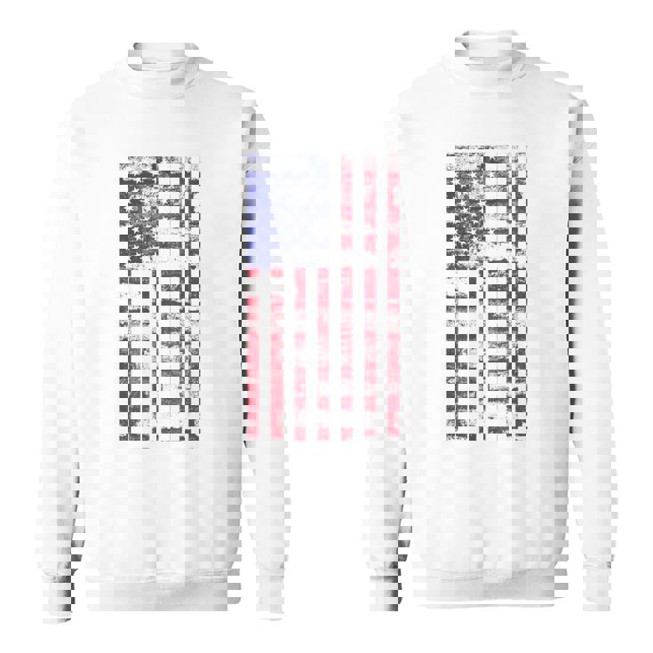 アメリカ国旗 メンズ レディース キッズ アメリカ国旗 愛国的なグランジ スウェットシャツ