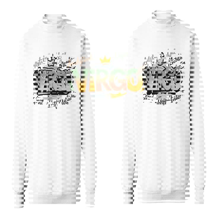 カラフルな乙女座の星座デザイン スウェットシャツ