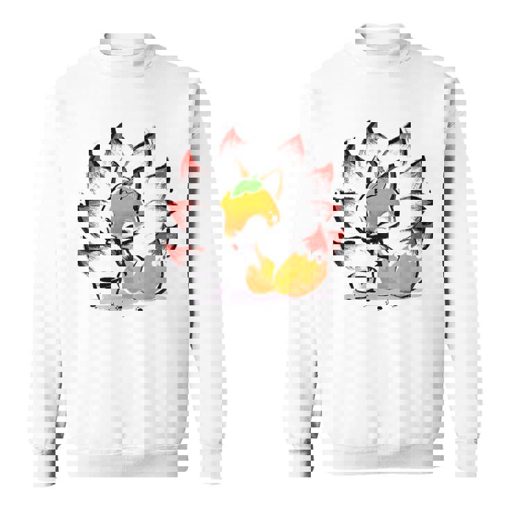 キタキツネ 狐 九尾 スウェットシャツ