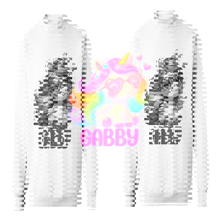 ギャビーユニコーン 名前入りデザイン スウェットシャツ