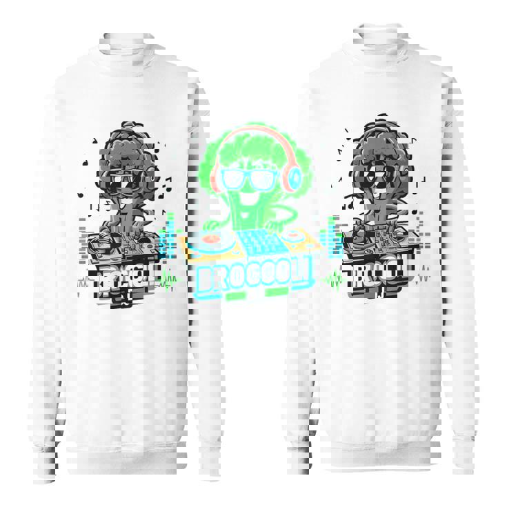 クールなブロッコリーdjミュージックパーティーバイブ面白いデザイン。 スウェットシャツ