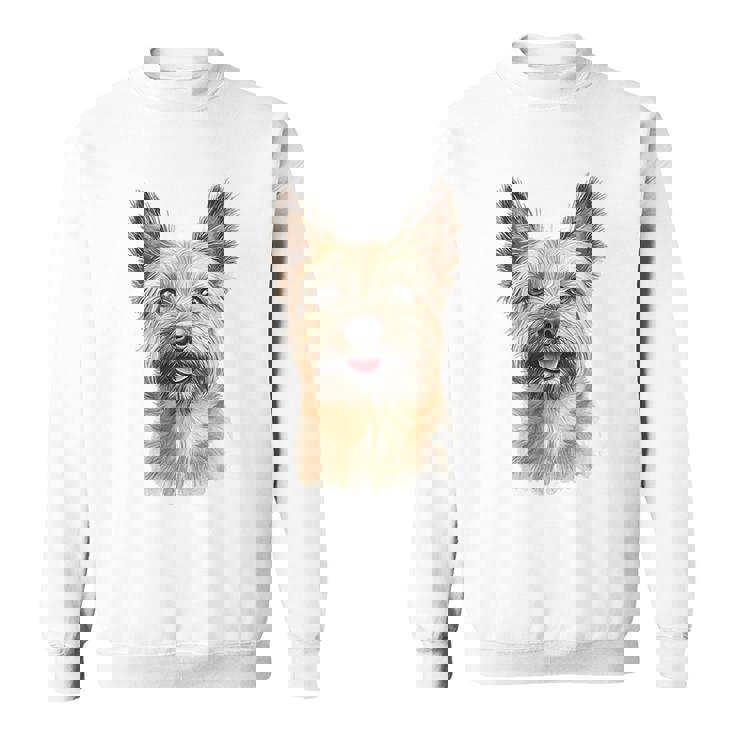 ケアンテリア 犬 グラフィック ペット アートワーク ケアンテリア スウェットシャツ