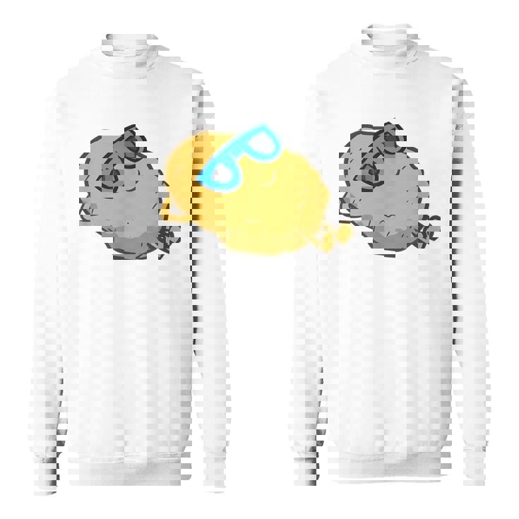 サングラスでかわいいポテチ リラックスポテチ スウェットシャツ