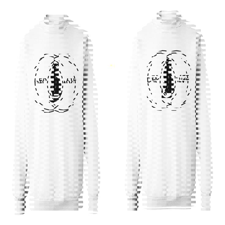 シュレディンガーの猫ベン図 長袖tシャツ スウェットシャツ