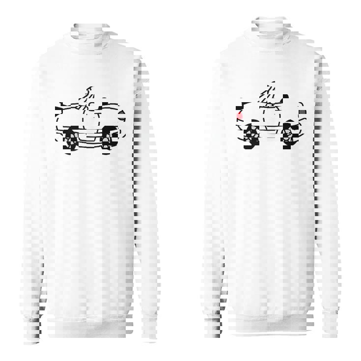 ジャパニーズホワイト スポーツカー Jdm オートクロス レーシングロードスター スウェットシャツ