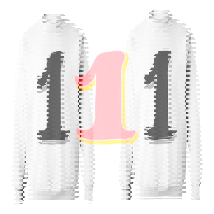 タイポグラフィ 第1番 数字 1 スウェットシャツ