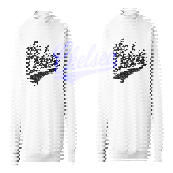 チェルシー ロンドン イングランド バーシティ スクリプト クラシック スポーツ ジャージ スウェットシャツ