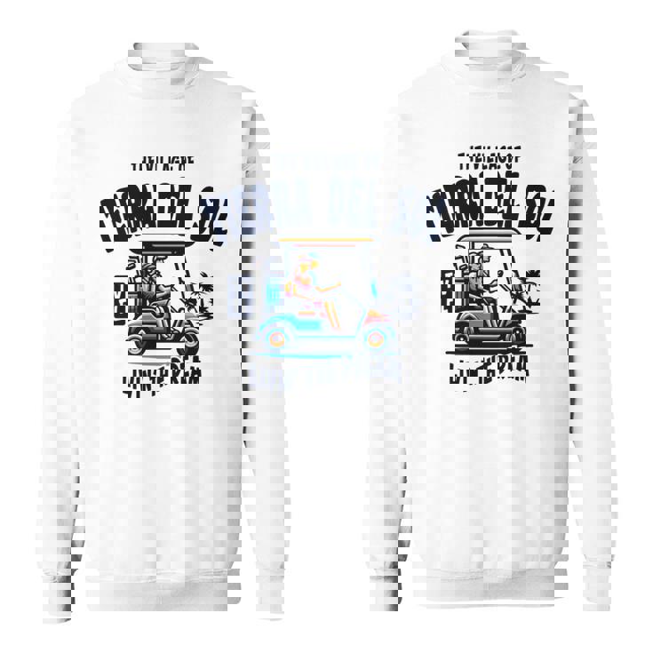 ティエラ・デル・ソルの村ゴルフカートデザイン。 長袖tシャツ スウェットシャツ