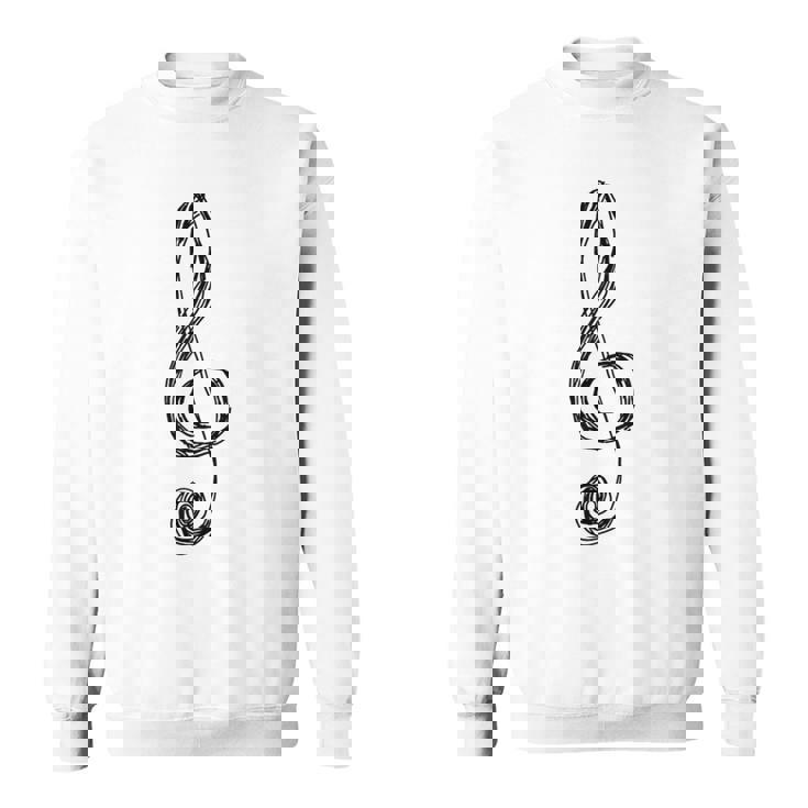 ト音記号 音楽記号 描画スケッチ スウェットシャツ