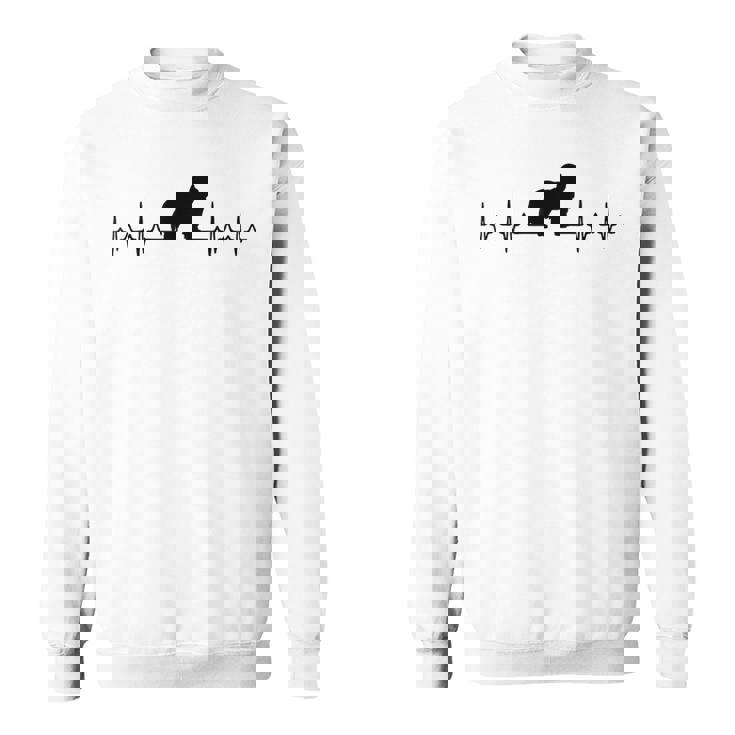 ハートビートドッグ-Ecgパルスビアデッドコリー スウェットシャツ