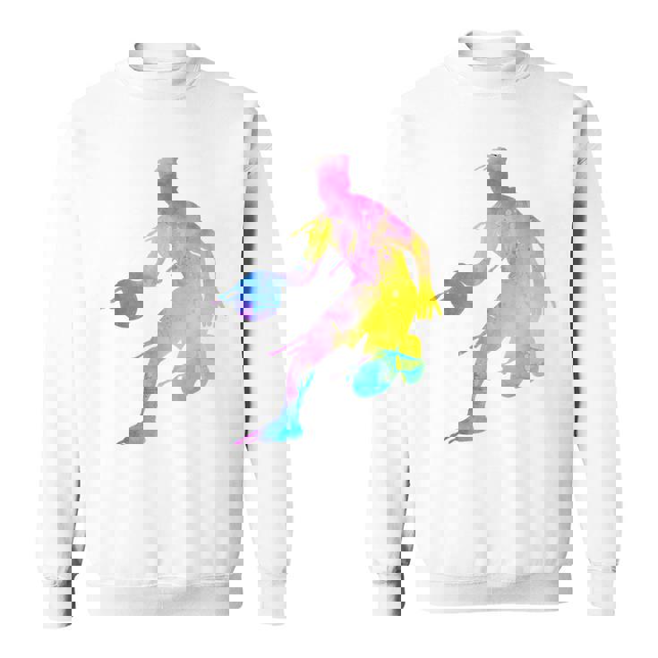 バスケットボール カラフル スプラッター ティーン ガールズ バスケットボール コーチ スウェットシャツ