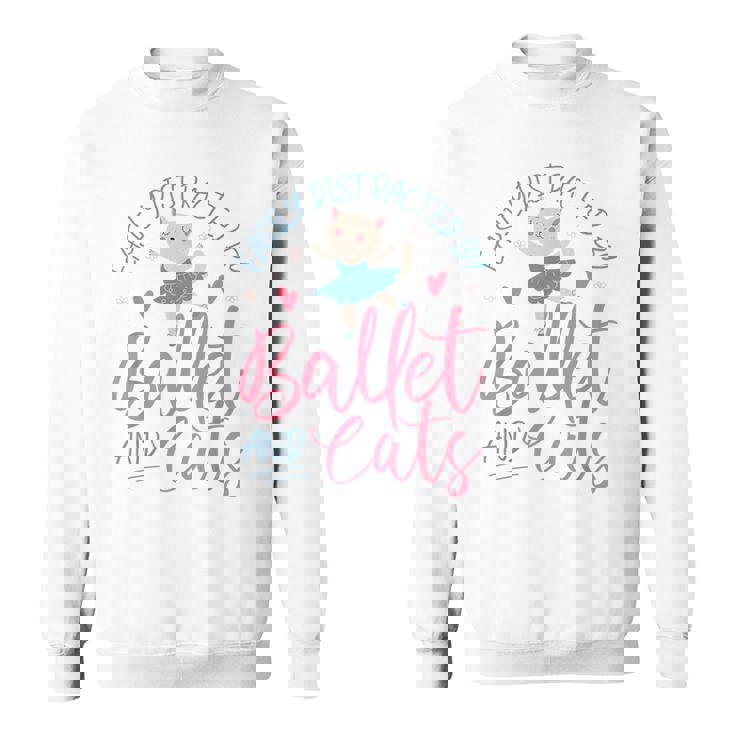 バレエダンサー ダンスガール バレリーナ 猫 気が散りやすい スウェットシャツ