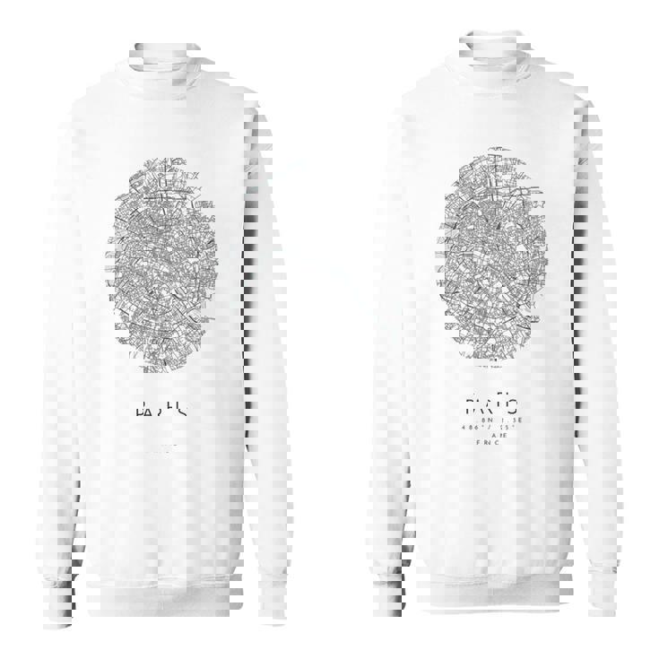 パリ フランス コーディネート 地図 故郷 スウェットシャツ