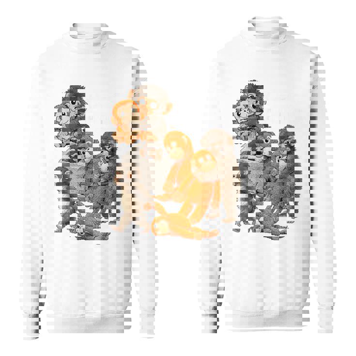 パンチ君 かわいい ポーズ 捨てられた ニホンザル モンキー パンチ スウェットシャツ