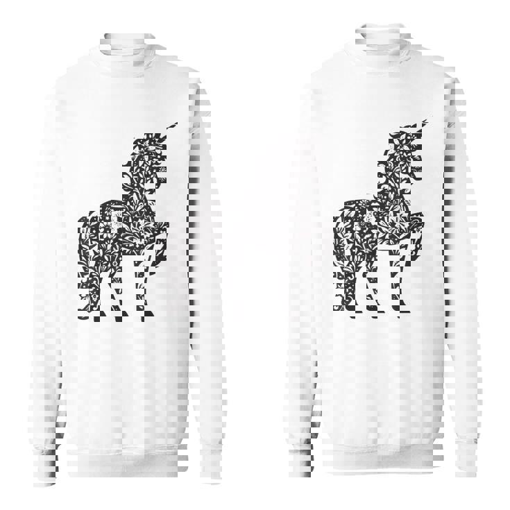 ファンタジーレインボーユニコーンホースファンunicornloverユニコーン スウェットシャツ