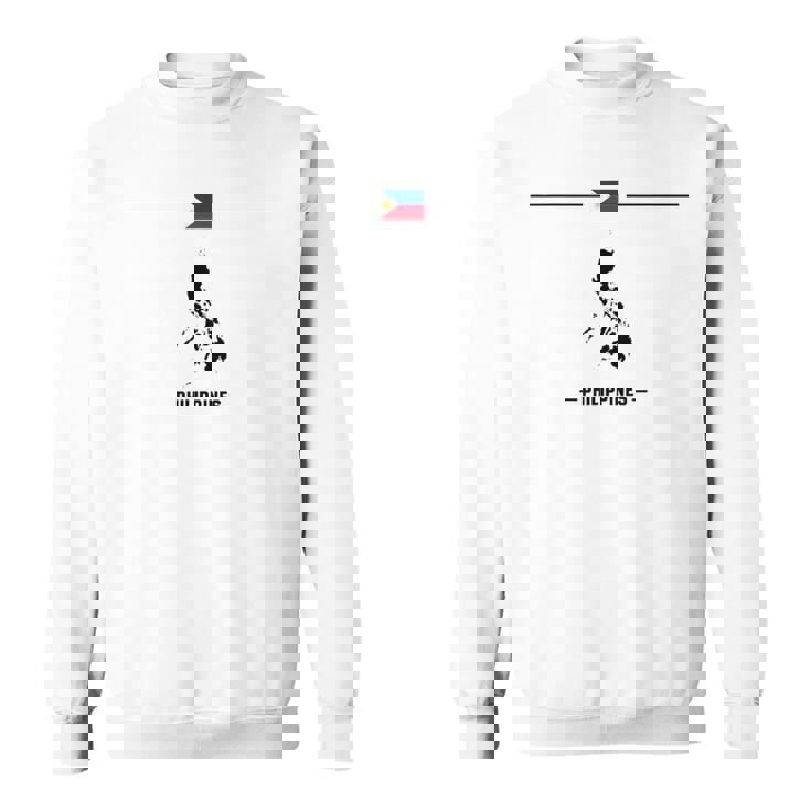 フィリピンの国旗、地図と国の名前 フィリピン スウェットシャツ