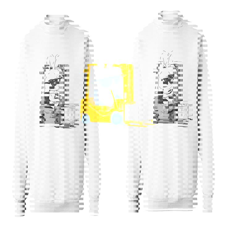 フォークリフト オペレーター フォークリフト ドライバー 物流 うさぎ イースター スウェットシャツ