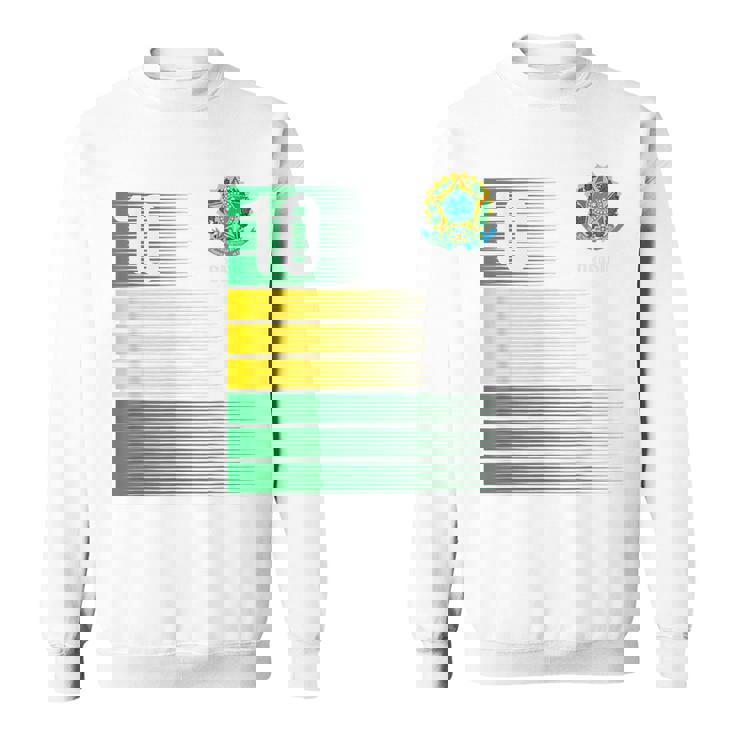 ブラジル国旗 10番 ブラジル サッカー メンズ レディース ボーイズ ガールズ キッズ スウェットシャツ