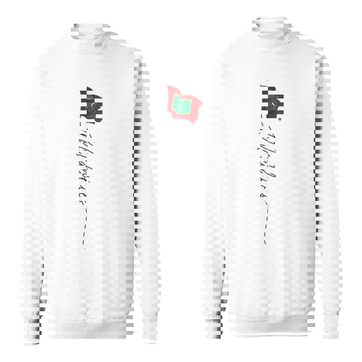 モルディブ、モルディブの国旗 男性 モルディブの国旗 愛国的 スウェットシャツ