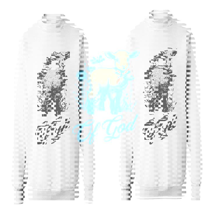 ラム オブ ゴッド キュート ヴィンテージ クリスチャン ラム デザイン 信仰 恋人 スウェットシャツ